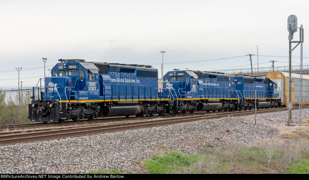 ECRX EMD Trio at Dallas Intermodal